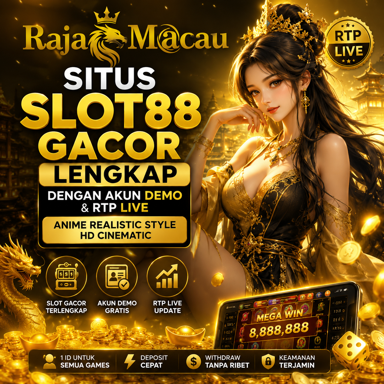 RAJAMACAU 👑 Situs Slot88 Gacor Lengkap dengan Akun Demo & RTP Live